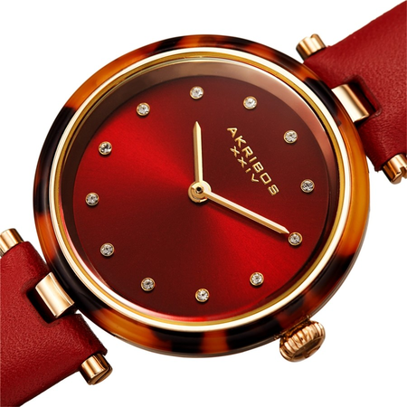 Akribos XXIV Red Dial Ladies Watch AK1052RD