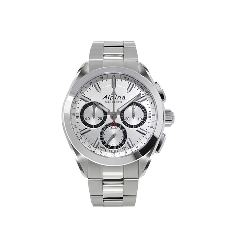 Alpina Alpiner 4 Flyback Chronograph Silvered Sunray Dial Stainless Steel Men's Watch AL-760SB5AQ6B