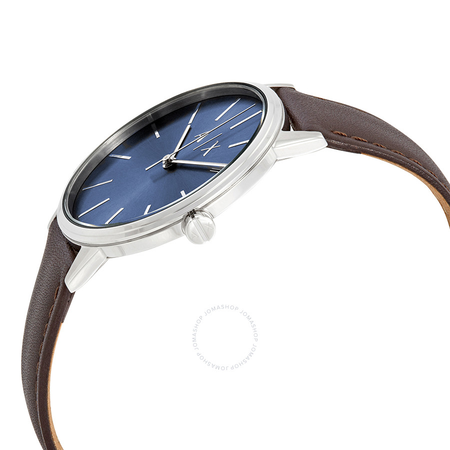 Armani Exchange Cayde Blue Dial Brown Leather Men's Watch AX2704