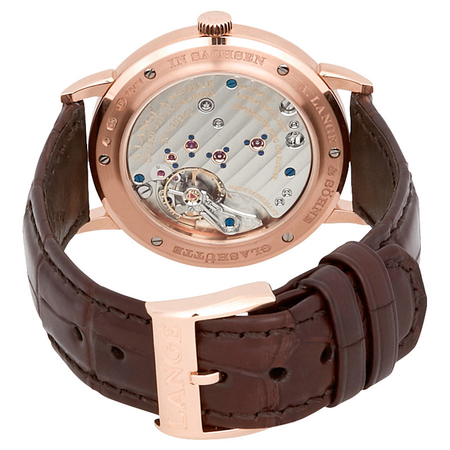 A. Lange & Sohne Saxonia Silver Dial 18K Rose Gold Men's Watch 219.032