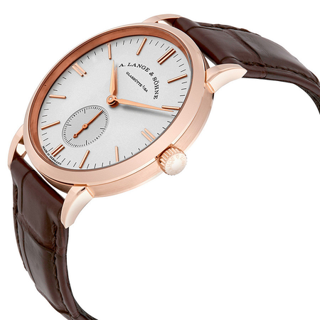 A. Lange & Sohne Saxonia Silver Dial 18K Rose Gold Men's Watch 219.032
