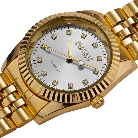 August Steiner Gold-tone Diamond Ladies Watch AS8046YG