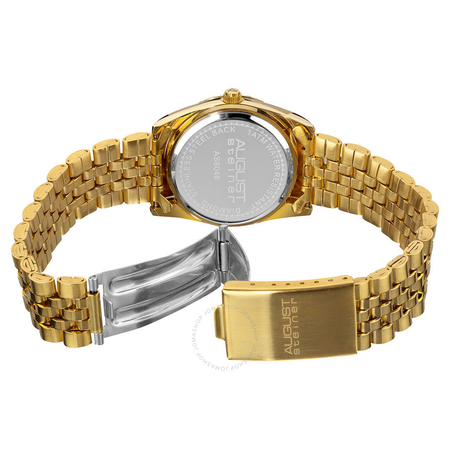 August Steiner Gold-tone Diamond Ladies Watch AS8046YG