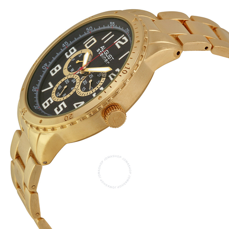 August Steiner Multi-Function Black Dial Gold-Tone Men's Watch AS8060YG