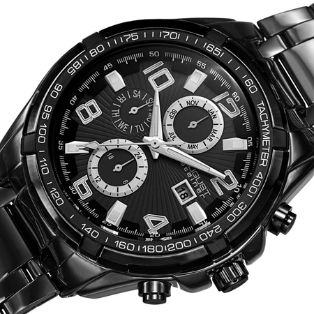 August Steiner Black Dial Men's Watch AS8127BK