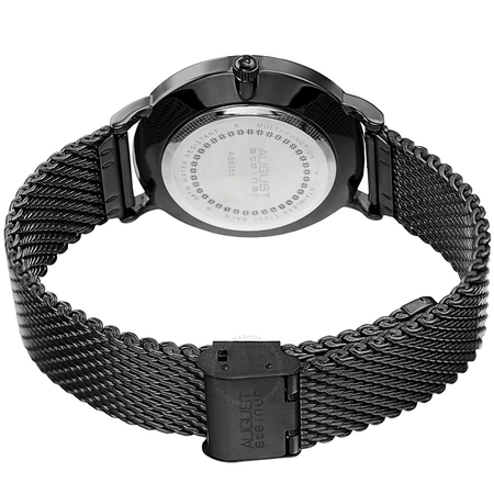 August Steiner Mesh Bracelet Black Dial Men's Watch AS8255BK