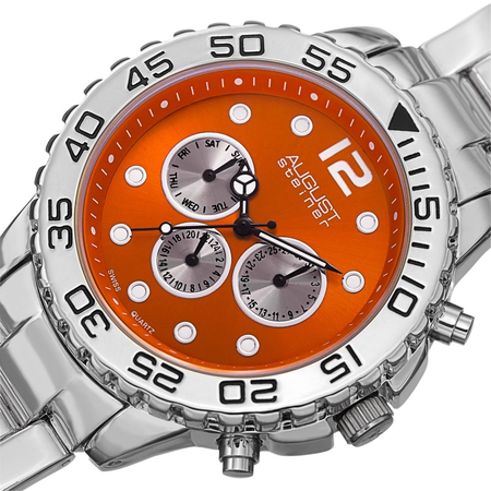 August Steiner Orange Dial Men's Watch AS8158OR