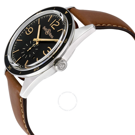 Bell and Ross Bell And Ross Heritage Automatic Black Dial Men's Watch RBRV123-GH-ST-SCA BRV123-GH-ST/SCA