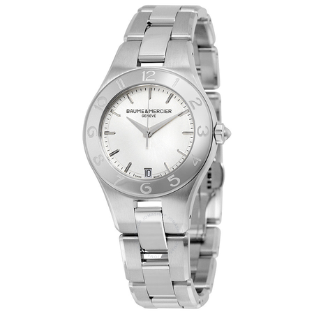 Baume et Mercier Baume and Mercier Linea Silver Dial Stainless Steel Ladies Watch + Additional Strap 10070