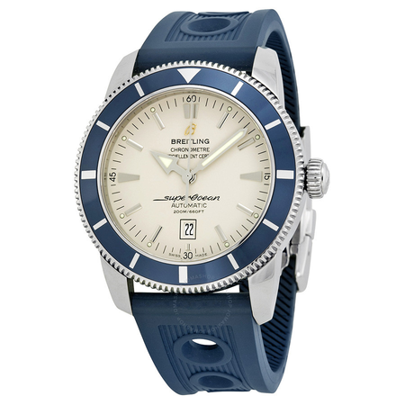 Breitling Superocean Heritage 46 Silver Dial Blue Rubber Men's Watch A1732016-G642-205S-A20D.2