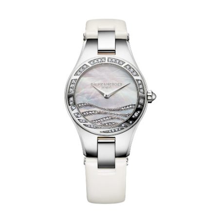 Baume et Mercier Linea Day White Mother of Pearl Dial Ladies Watch 10118