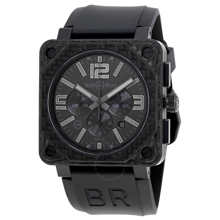 Bell and Ross Aviation Black Phantom Dial Men's Watch BR0194-CA-FIBER-PH