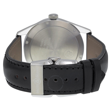 Bell and Ross Vintage Black Dial Black Leather Men's Watch BRV123-BL-ST-SCA