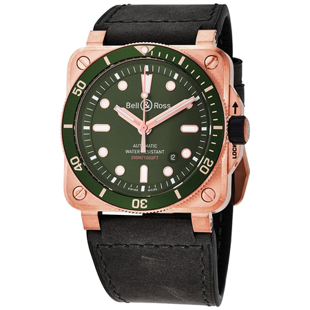 Bell and Ross Olive Green Dial Automatic Men's Limited Edition Watch BR0392-D-G-BR/SCA