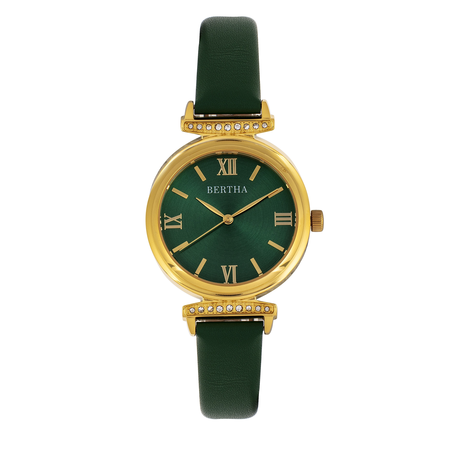 Bertha Bertha Jasmine Quartz Green Dial Ladies Watch BR9604 BR9604