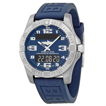 Breitling Aerospace Blue Dial Blue Rubber Men's Watch E7936310-C869-145S-A20SS