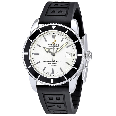 Breitling Superocean Heritage 42 Silver Dial Black Rubber Men's Watch A1732124-G717BKPD3 A1732124-G717-153S-A20DSA.2
