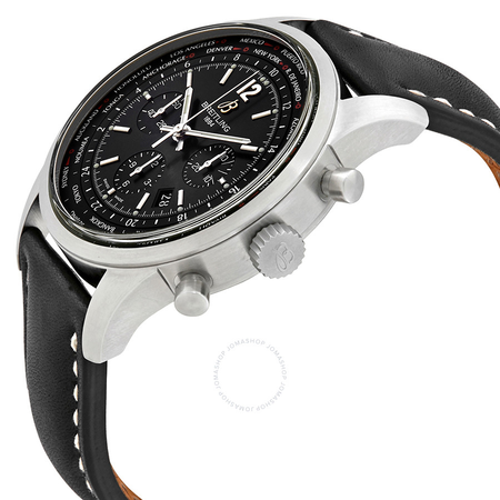 Breitling Transocean Chronograph Unitime Pilot Black Dial Men's Watch AB0510U6-BC26BKLT AB0510U6/BC26-441X-A20BASA.1