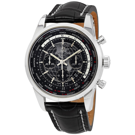 Breitling Transocean Unitime World Time Chronograph Automatic Chronometer Black Dial Men's Watch AB0510U4-BE84-761P-A20D.1
