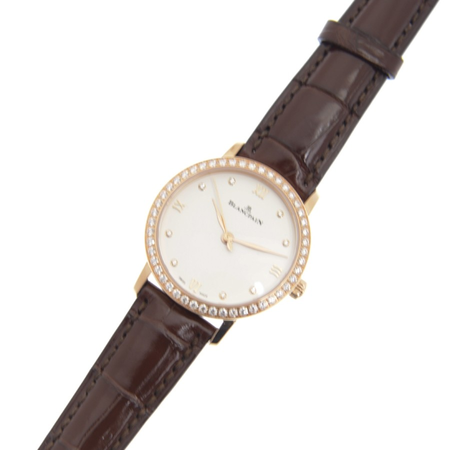 Blancpain Villeret Automatic Diamond White Dial Ladies Watch 6104-2987-55A