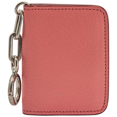 Burberry Link Detail Leather Id Card Case- Bright Coral Pink 4075018