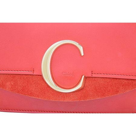 Chloe C Clutch with Chain- Plaid Red CHC19SS192A37640
