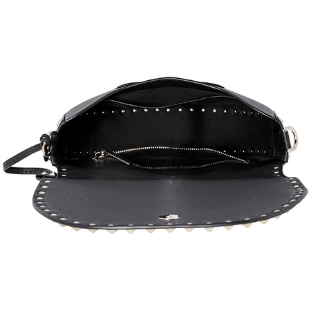 Valentino Pebbled Leather Crossbody- Black QW0B0A87VSL-0NO
