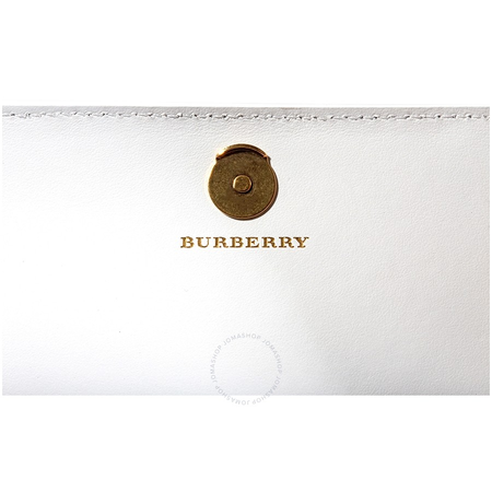 Burberry Ladies Leather Heymarket Checked Pattern Bag 4073426
