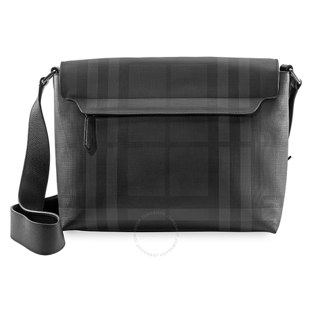Burberry Burberry Men's Messenger bag London Check Charcoal/Black Medium Burleigh Messenger 4077389