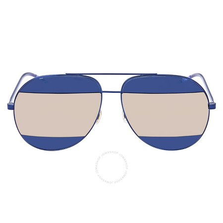 Dior Split Blue Grey Aviator Unisex Sunglasses DIORSPLIT1 QAO/UE 59 DIORSPLIT1 QAO/UE 59