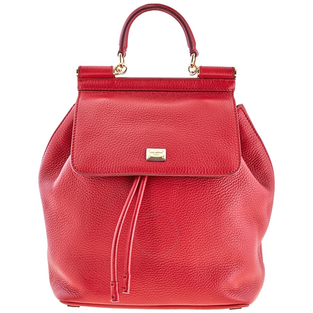 Dolce and Gabbana Dolce & Gabbana Ladies Backpack Red Backpack Sicily Med Deer BB6036 A8034 87515