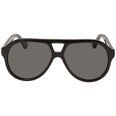 Gucci Gucci Grey Pilot Men's Sunglasses GG0159S 001 56 GG0159S 001 56
