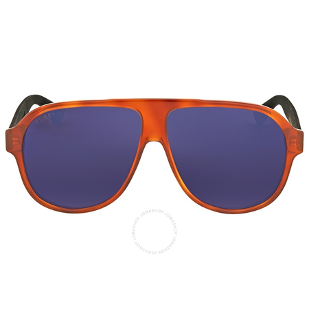 Gucci Havana Aviator Sunglasses GG0009S-002 59