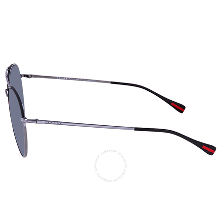Prada Linea Grey Oval Men's Polarized Sunglasses PR PS50SS 290255 60 PR PS50SS 290255 60