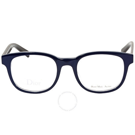 Dior Black Crystal Men's Square Eyeglasses BLACKTIE2020G6I50