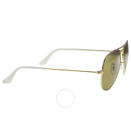 Ray Ban Ray-Ban Aviator Gradient Brown-Silver Mirror 55 mm Ladies Sunglasses RB3025 001/3K 55-14