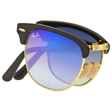 Ray Ban Clubmaster Folding Blue Gradient Flash Sunglasses RB2176-901S7Q-51