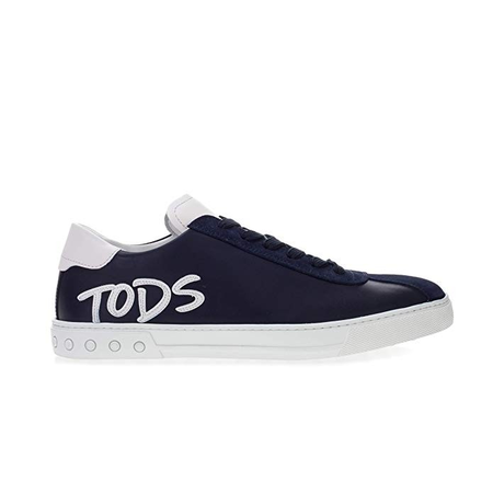 Tod's Men's Luxury Fashion Sneakers Navy Logo Size 8.5 XXM0XY0Y170IXM0ZWR