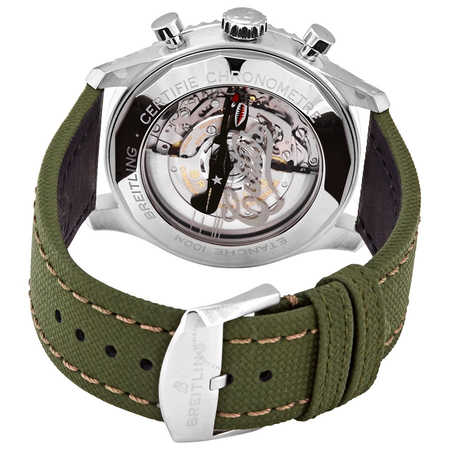 Breitling Aviator 8 Chronograph Automatic Green Dial Watch AB01192A1L1X1