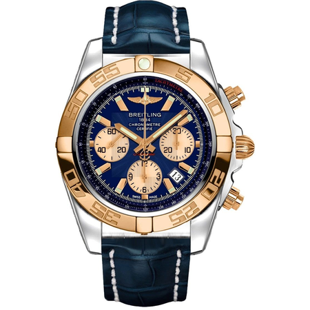 Breitling Chronomat Chronograph Automatic Chronometer Blue Dial Men's Watch CB0110121C1P1