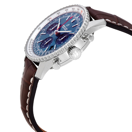Breitling Navitimer 1 Chronograph Automatic Chronometer Blue Dial Men's Watch AB0121211C1P2