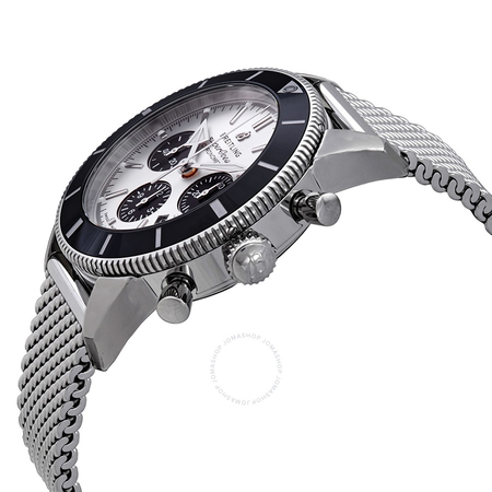 Breitling Superocean Heritage II Chronograph Automatic Chronometer Silver Dial Men's Watch AB0162121G1A1