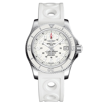 Breitling Superocean II Automatic Chronometer Hurricane White Dial Ladies Watch A17312D21A1S1