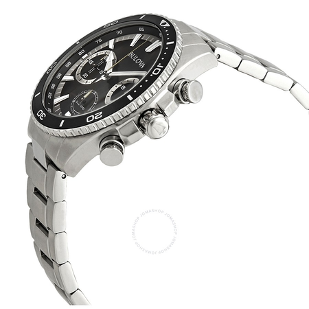 Bulova Bracelet Chronograph Quartz Black Dial Men's Watch 98B298