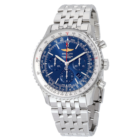 Breitling Navitimer 01 46MM Chronograph Aurora Blue Dial Stainless Steel Men's Watch AB012721-C889SS AB012721-C889-453A