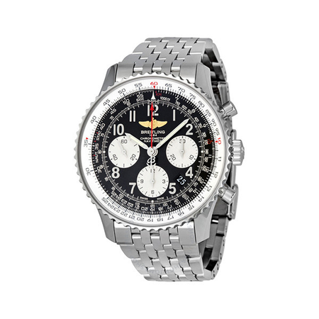 Breitling Navitimer 01 Black Dial Stainless Steel Men's Watch AB012012-BB02-447A