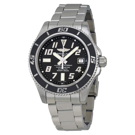 Breitling Superocean 42 Black Dial Stainless Steel Men's Watch A1736402-BA28SS A1736402-BA28-161A