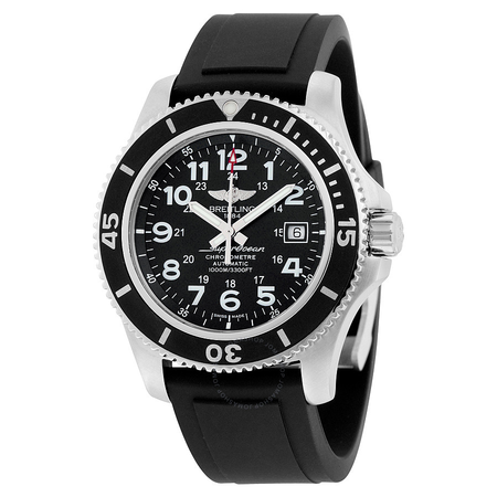 Breitling Superocean II 44 Automatic Black Dial Black Rubber Men's Watch A17392D7-BD68-131S-A20SS.1