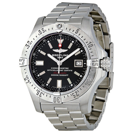Breitling Avenger Seawolf Black Dial Stainless Steel Men's Watch A1733010-BA05