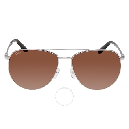 Ferragamo Brown Aviator Sunglasses SF157S 045 60